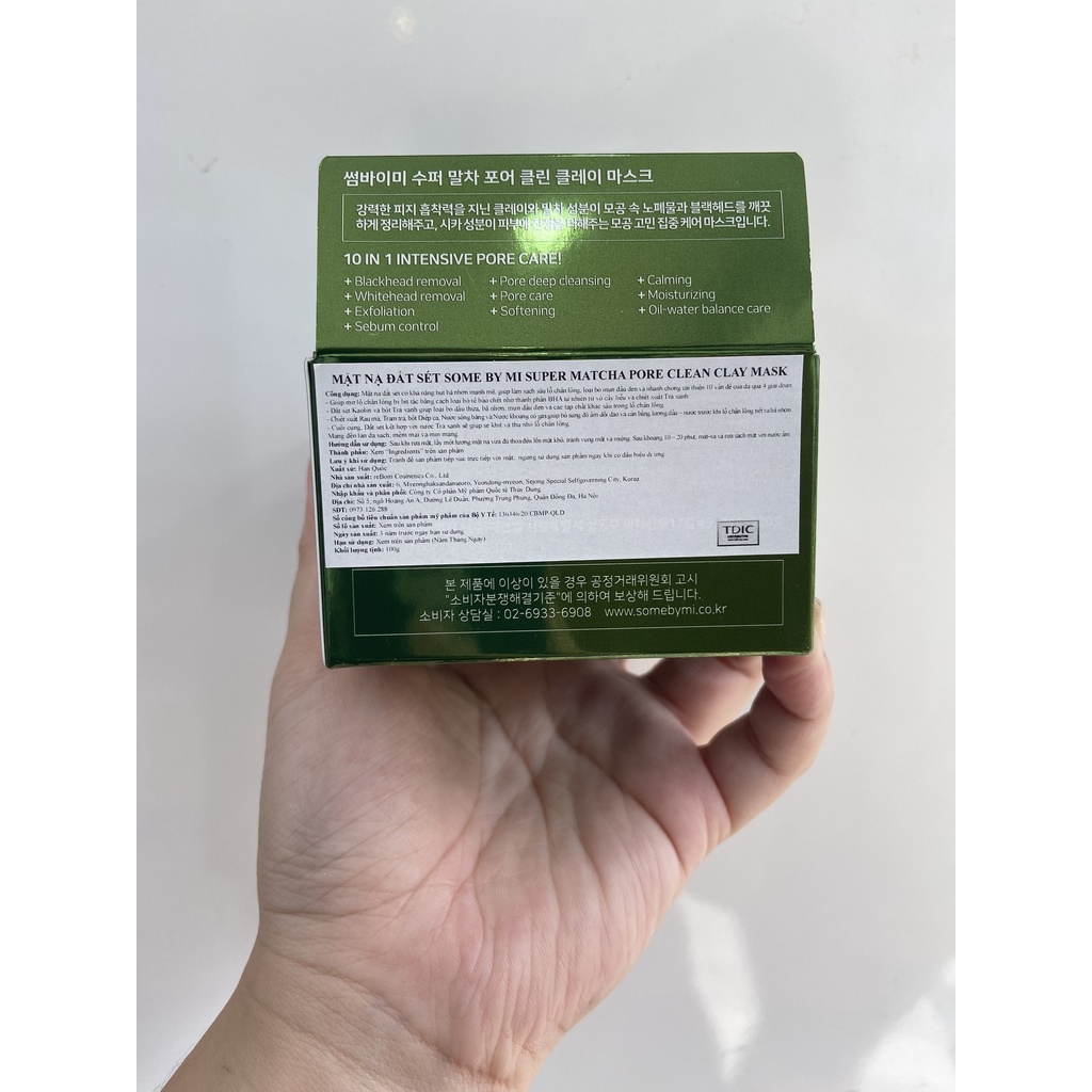 Mặt Nạ Some By Mi Super Matcha Pore Clean Clay Từ Đất Sét Cải Thiện Vấn Đề Của Da 100g - Từ Hảo