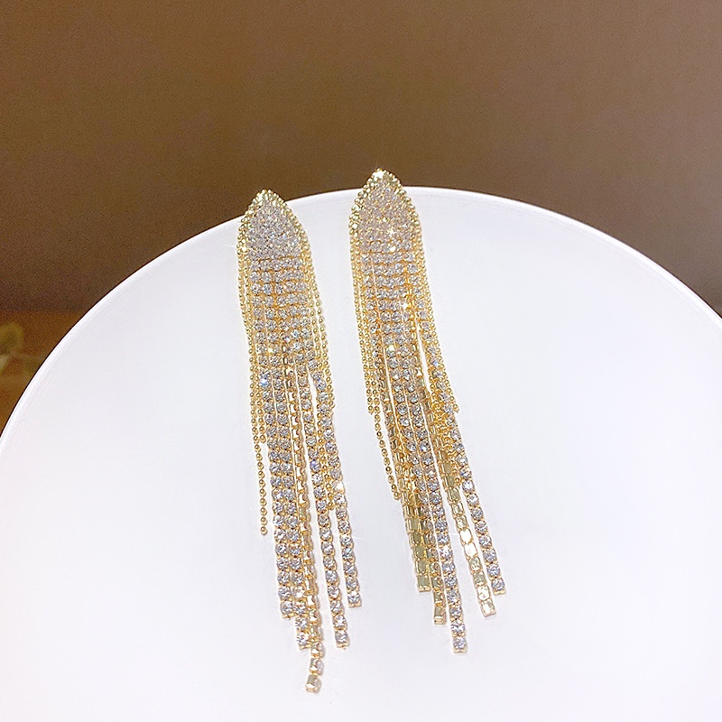 Bông Tai Chuỗi Dài Phong Cách Hàn Quốc Đơn Giản