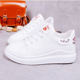 [Hàng đẹp] Giày trắng nữ cao cấp phong cách Hàn Quốc, giày thể thao