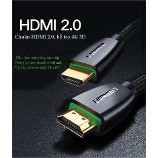 Cáp hdmi 2.0 hỗ trợ 3d , 4k dài 15m ugreen 40416 - hàng chính hãng