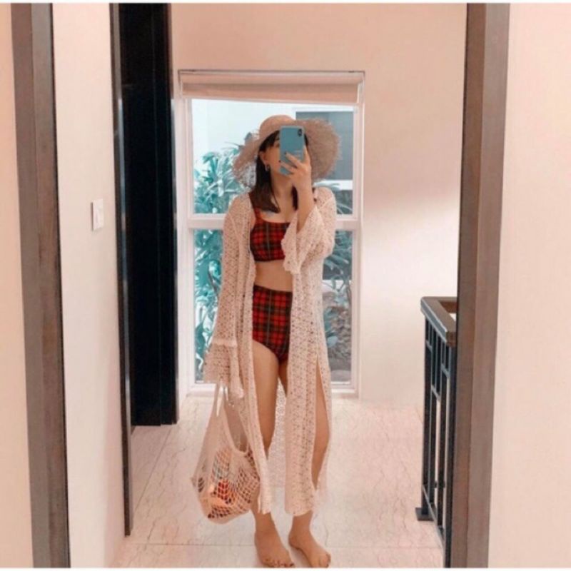 Áo Choàng Đi Biển, Khoác Ren Dài Quảng Châu Vivi Shop