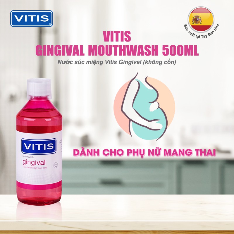 Nước súc miệng diệt khuẩn Vitis Gingival 500ml