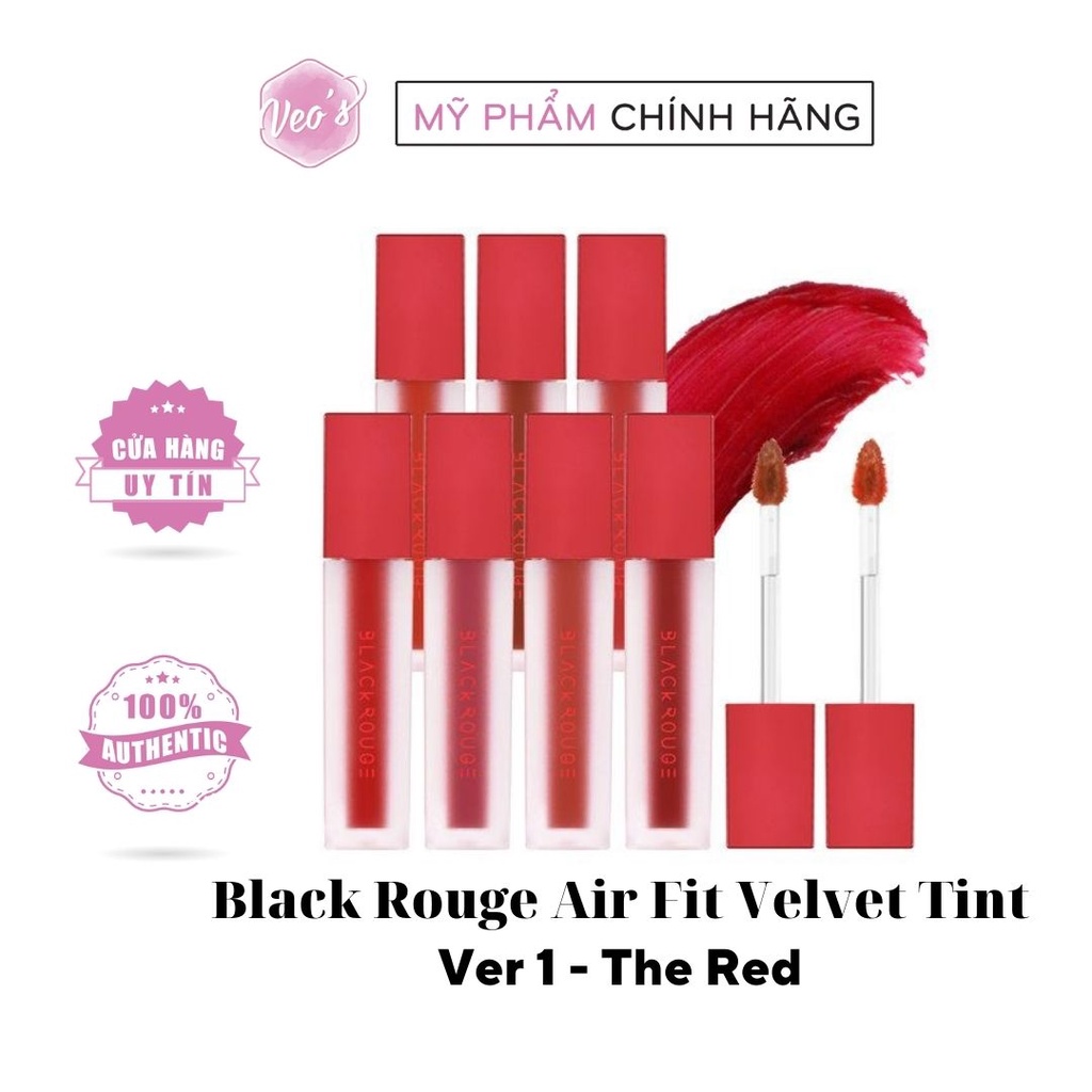 Son kem lì Black Rouge Air Fit Velvet Tint Ver 1 - The Red