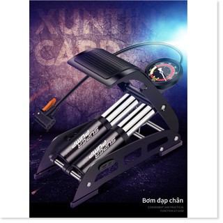Máy Bơm hơi kép đạp chân SUPER PUMP nhanh chóng