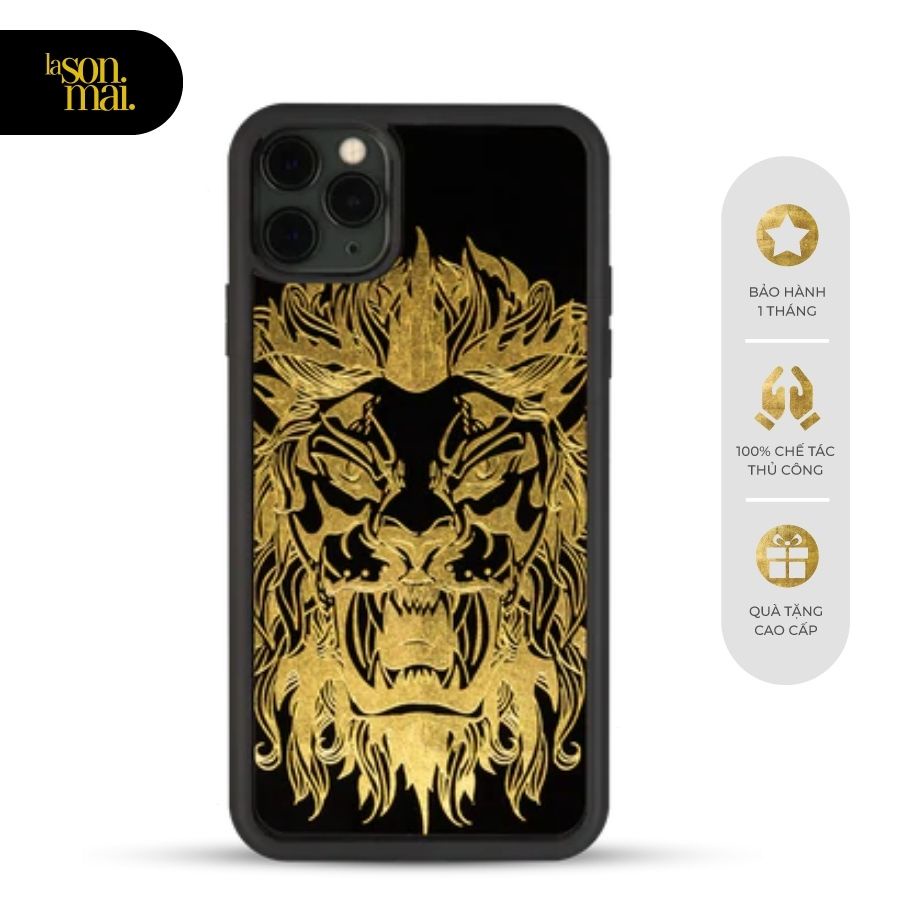 Ốp điện thoại cho iPhone 11 Pro mẫu Kim Diện Sư Tử thương hiệu La Sonmai