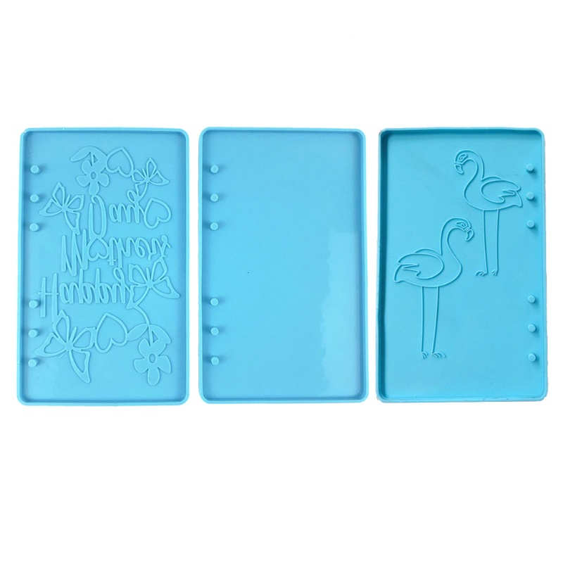 Set 3 Khuôn Silicone Làm Vỏ Sổ Tay DIY