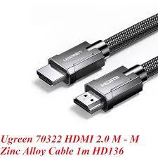 Cáp HDMI 2.0 Ugreen 70322 dài 1M độ phân giải 4K@60Hz Cao Cấp