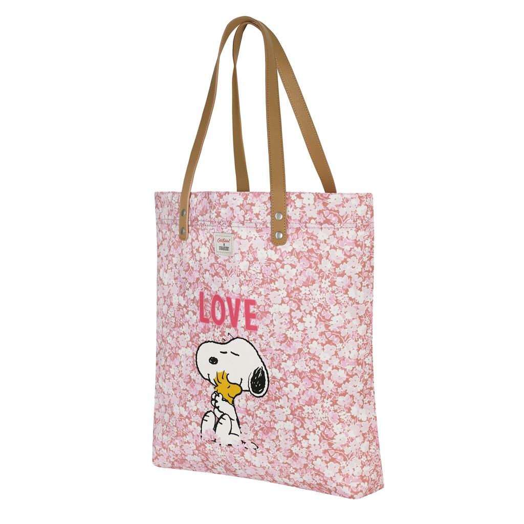 Cath Kidston - Túi Snoopy Simple Shopper with Leather Handle - 910125 - Washed Pink