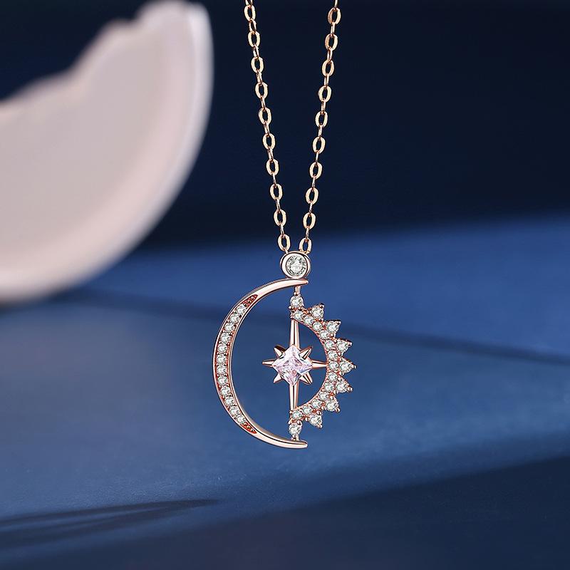 Vòng cổ Mặt Trời Và Mặt Trăng / Ngôi Sao / Trái Tim Màu Sáng Sang Trọng