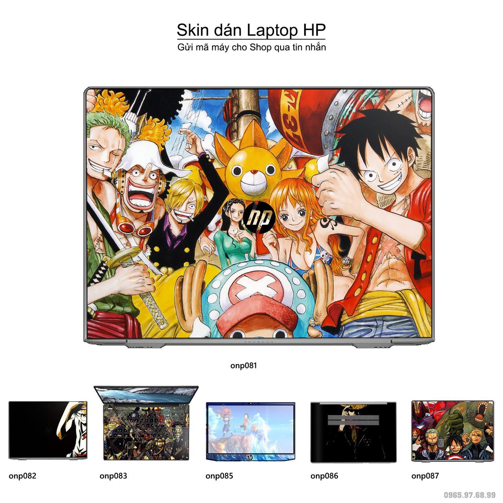 Skin dán Laptop HP in hình One Piece nhiều mẫu 7 (inbox mã máy cho Shop)