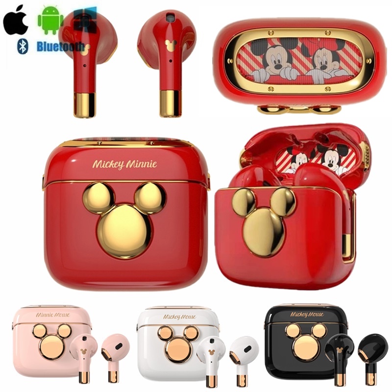 Tai Nghe Nhét Chụp Chup Tai Bluetooth Không Dây Chống ồn Blutooth Chơi Chơi Game Tai Nghe Pro Gameming Gaming Disney Mickey Mouse Gấu Dâu Mini Android TWS Có Mic