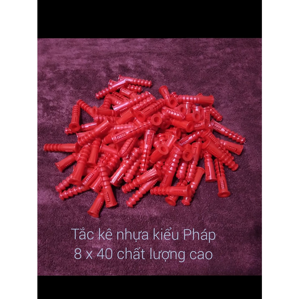 200 Tắc kê nhựa 8 mm kiểu Pháp chất lượng cao.