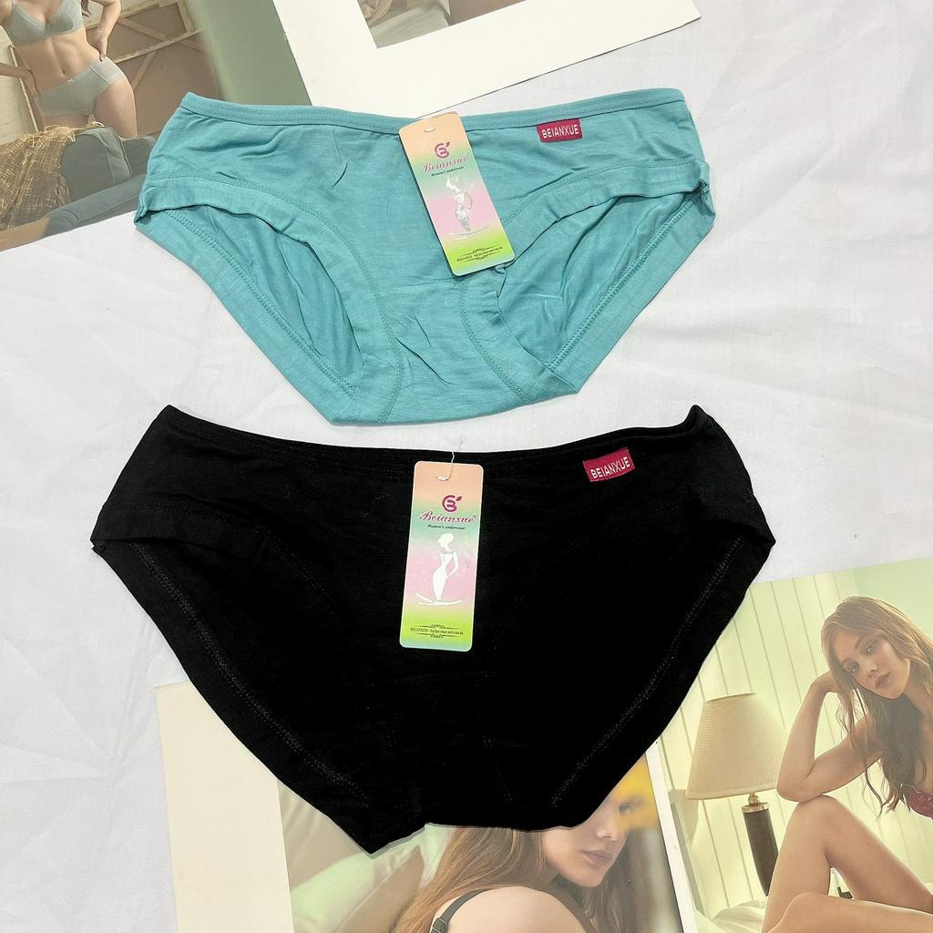 Quần lót nữ cotton dạng phom mini cạp thấp mềm mịn thoáng mát size dưới 50kg