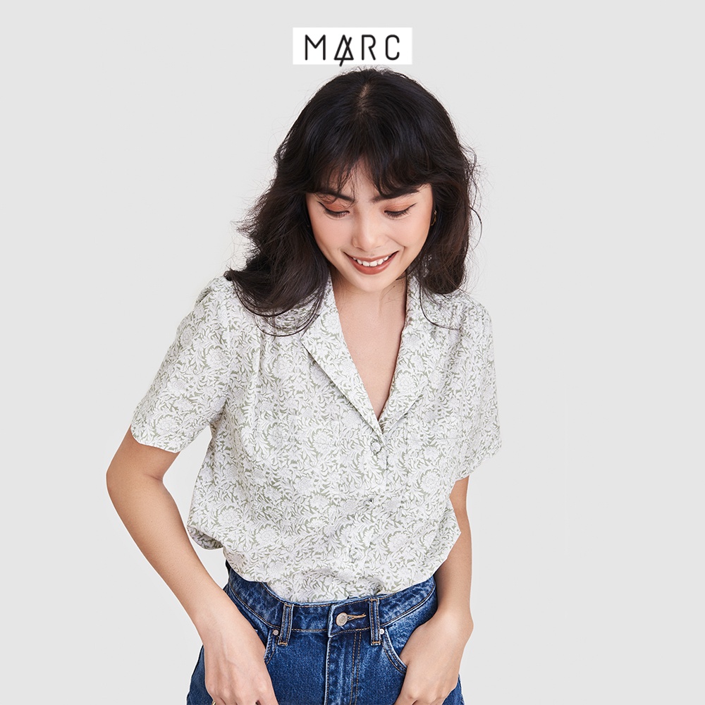 Áo sơ mi nữ MARC FASHION cổ danton 2 túi