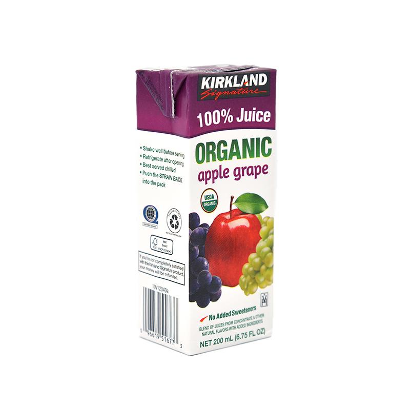 Nước ép trái cây hữu cơ Kirkland 200ml  - USDA