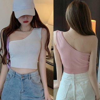 Korean style design solid color two-piece top for women*Nanjr