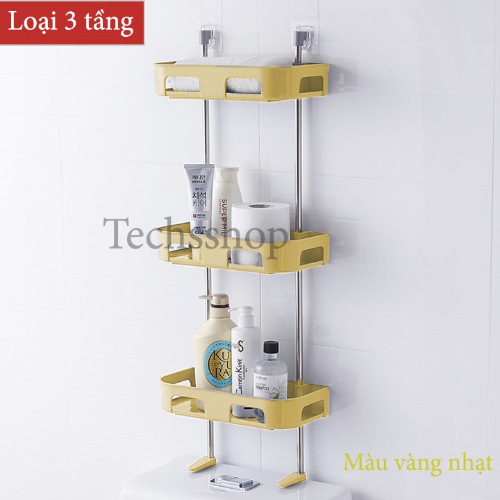 Giá để đồ 3 tầng - khay để đồ nhà tắm, nhà vệ sinh - kệ để đồ nhà bếp