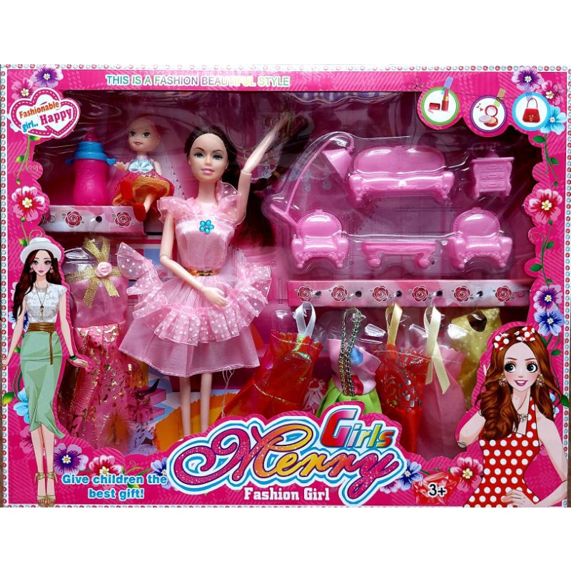 (TẶNG MÃ GIẢM 10K) đồ chơi bộ búp bê công chúa xinh xắn No 1268, búp bê barbie, búp bê elsa, kèm phụ kiện-đầm-giày