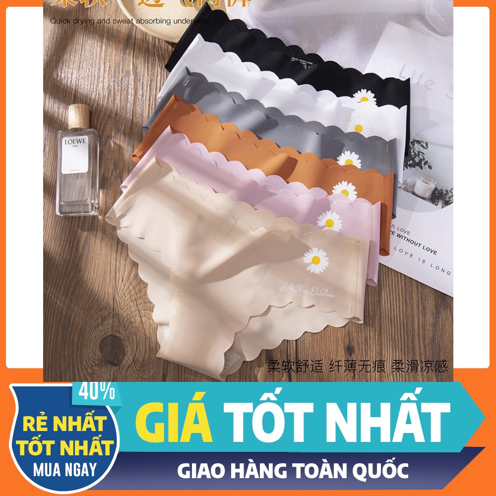 QUẦN LÓT NỮ❤️combo 10 chiếc❤️ Quần lót su hoa cúc 415 không viền mép