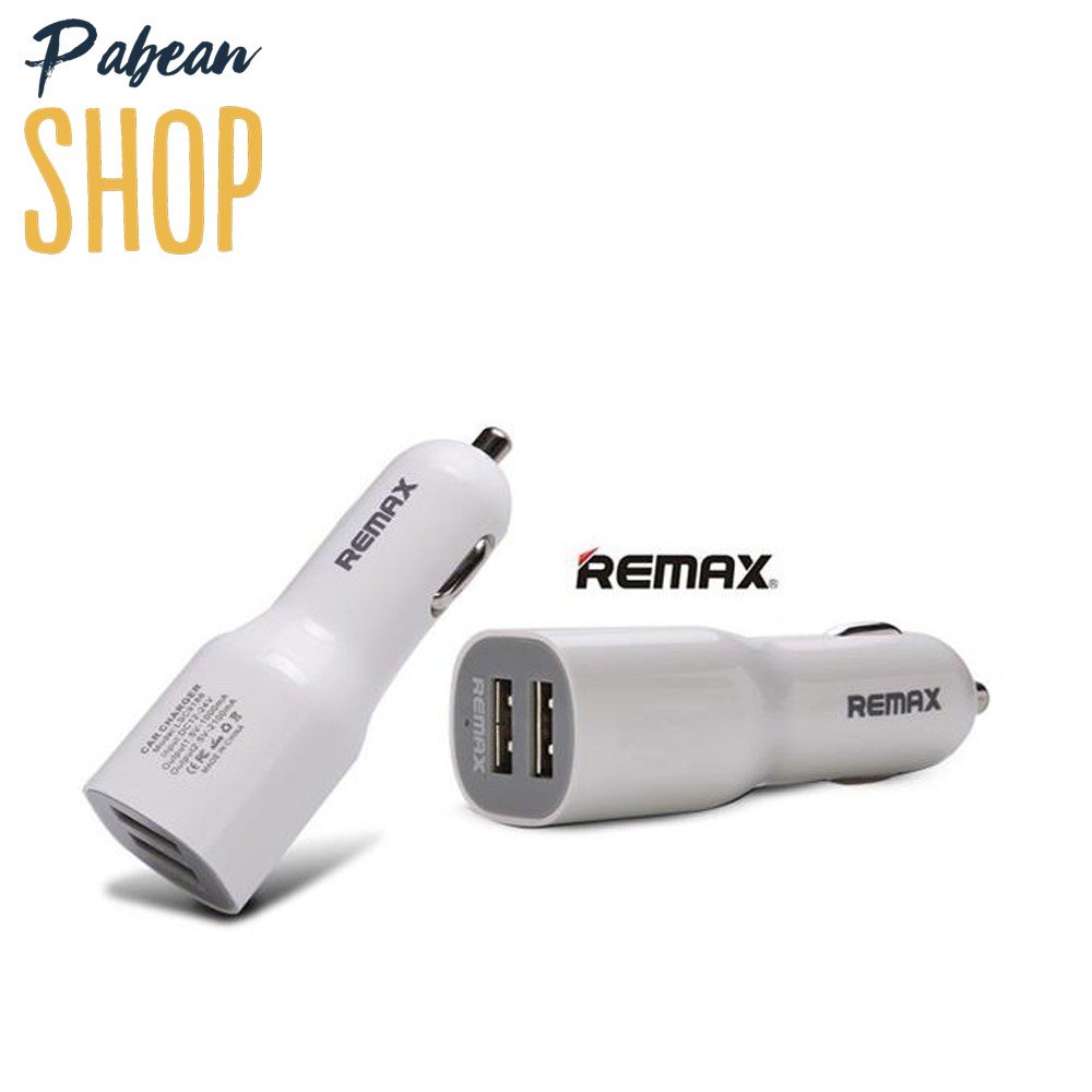 Tẩu sạc 2 cổng ( Tích hợp cổng sạc nhanh ) cho xe hơi chính hãng REMAX - CC201