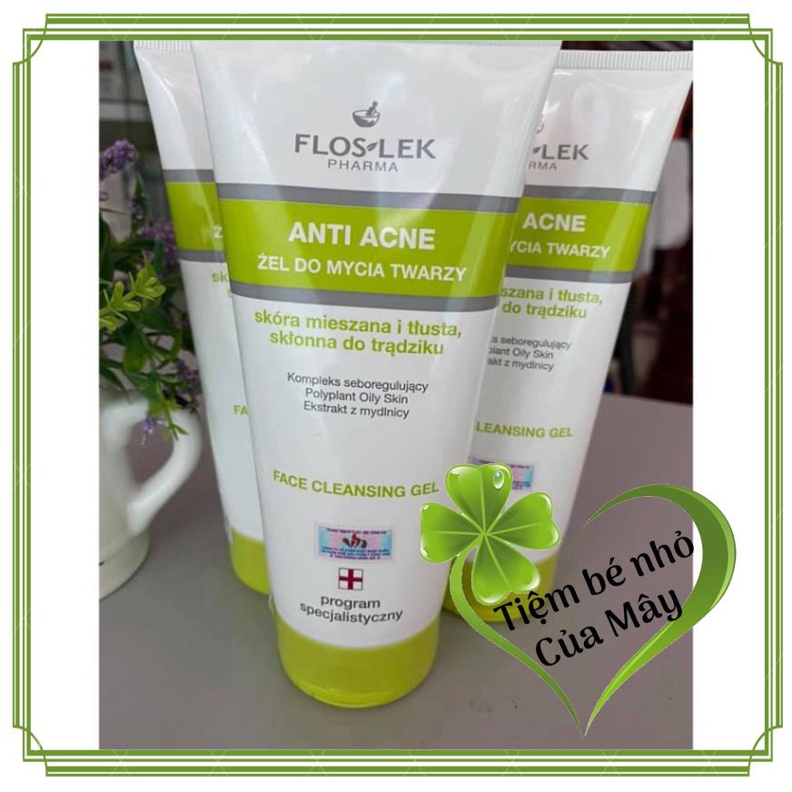 Floslek Sữa Rửa Mặt Dạng Gel Cho Da Nhờn Mụn Anti Acne Bacterial Face Cleansing Gel 125ml | BigBuy360 - bigbuy360.vn