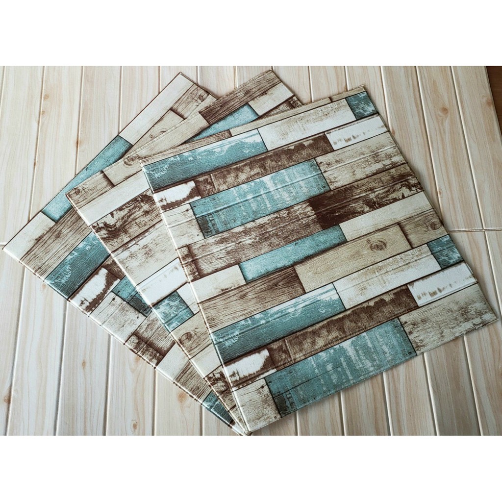 XỐP DÁN TƯỜNG GỈA GỖ 3D CÁCH ÂM CÁCH NHIỆT KHỔ LỚN 77 X70CM