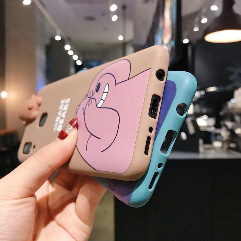 Ốp lưng Redmi Note 9 9s 8 7 6 6A 5 5A 4 4X S2 Pro Plus Xiaomi MI A1 A2 Lite Cute Bear Soft Case Cover+Bear Doll