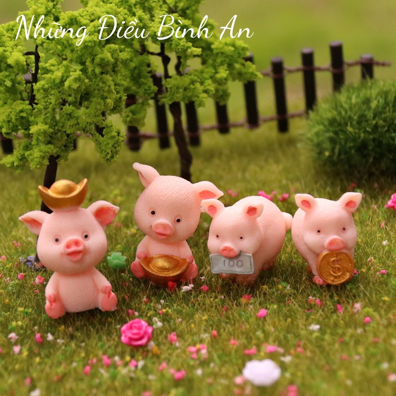 Heo Con trang trí ô tô, bàn làm việc, bánh kem đáng yêu dễ thương 💕FREESHIP 50k💕 Những Điều Bình An