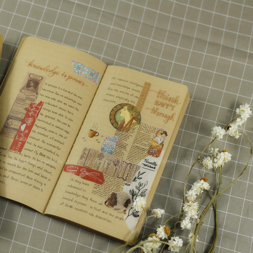- Traveller notebook - Kèm 3 lõi sổ - Sổ bìa da thật