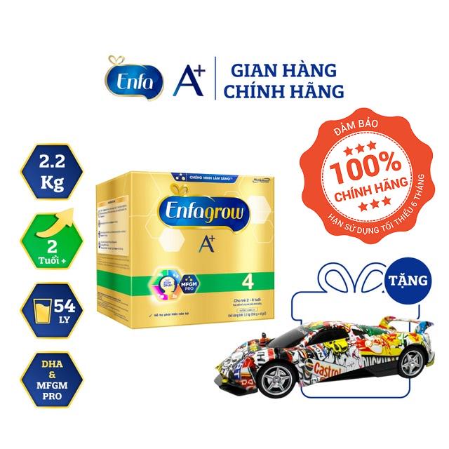 [Tặng xe điều khiển] Sữa bột Enfagrow A+ 4 với DHA và MFGM cho trẻ từ 2-6 tuổi – hộp 2.2kg