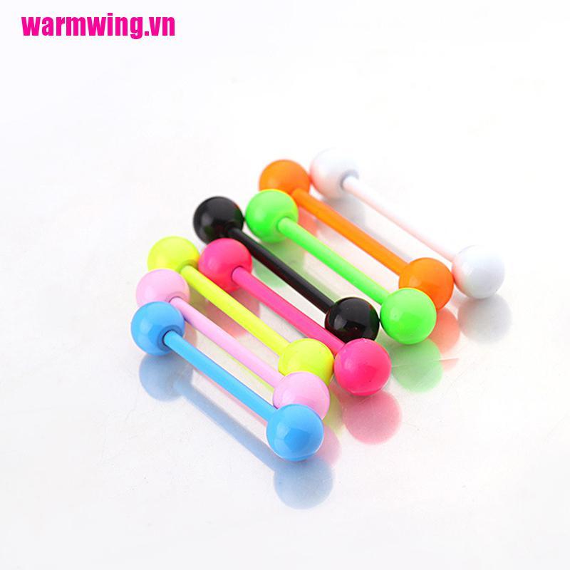Set 8 Khuyên Lưỡi Bằng Thép Không Gỉ Cá Tính Thời Trang