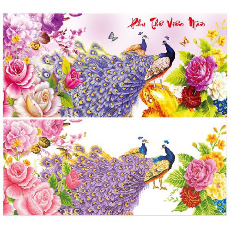 Tranh đính đá Phu Thê Viên Mãn Vs047 (150x70) chưa đính