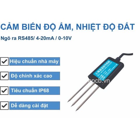 Cảm biến độ ẩm đất, nhiệt độ đất công nghiệp SM-TH01 (RS485 Modbus RTU)