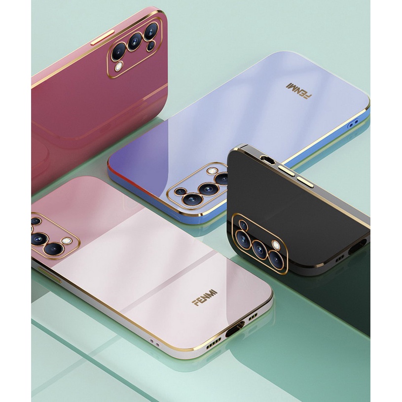 Ốp điện thoại mạ chống sốc thời trang dành cho OPPO Reno 4 4Z 4 Pro A74 4G Reno 6Z 5G