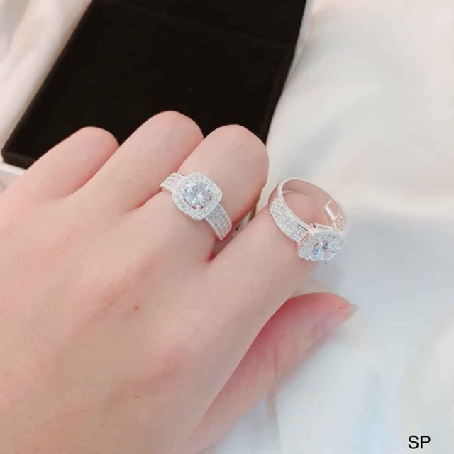NHẪN NỮ BẠC TA - NHẪN NỮ MẶT ĐÁ VUÔNG CAO CẤP