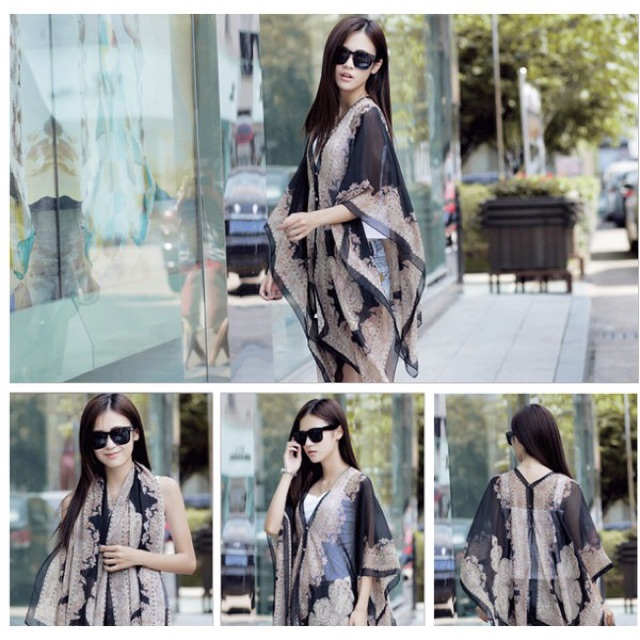 Khăn choàng đính hạt chống nắng kiểu mới KC5110A