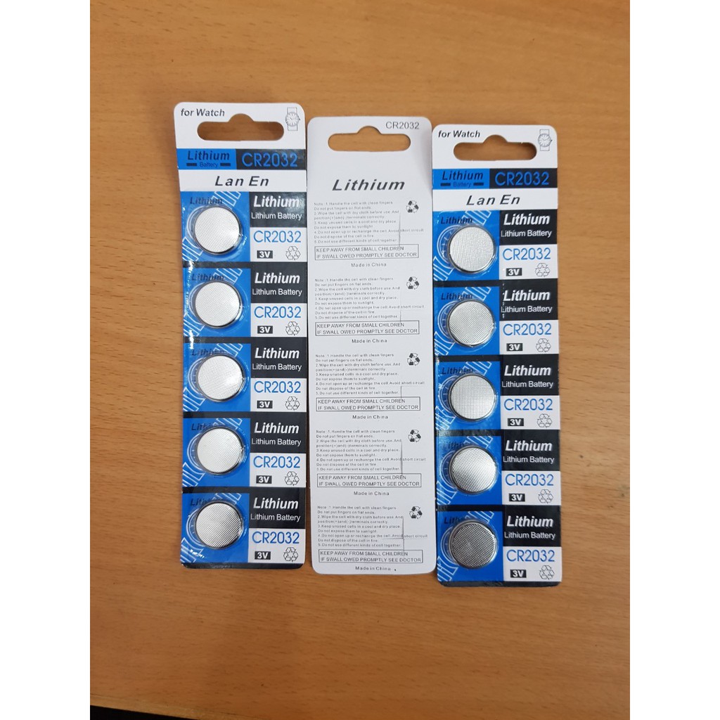 Pin nút CR2032, pin CMOS 3V (vỉ 5 viên) dùng cho cân điện tử, đồ dùng điện