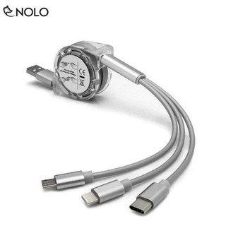 CÁP RÚT 3 ĐẦU TIỆN LỢI/ MICRO USB/IPHONE/TYPC/ CAP SẠC