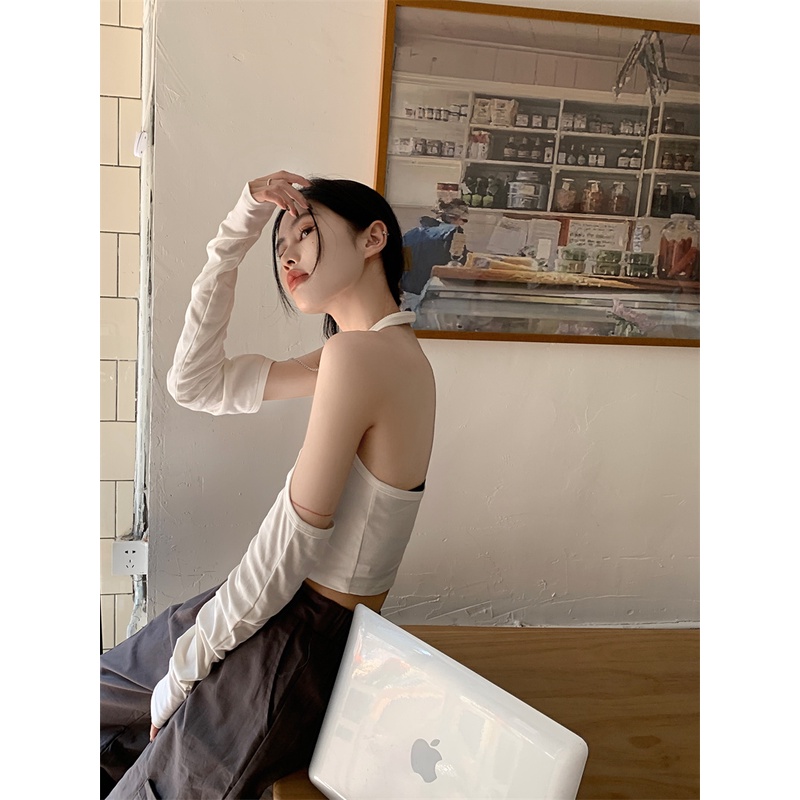 HUANG YOYO Bộ Trang Phục Hai Mảnh Gồm Áo Hai Dây Và Quần Ngắn Thời Trang Hàn Quốc Quyến Rũ Cho Nữ