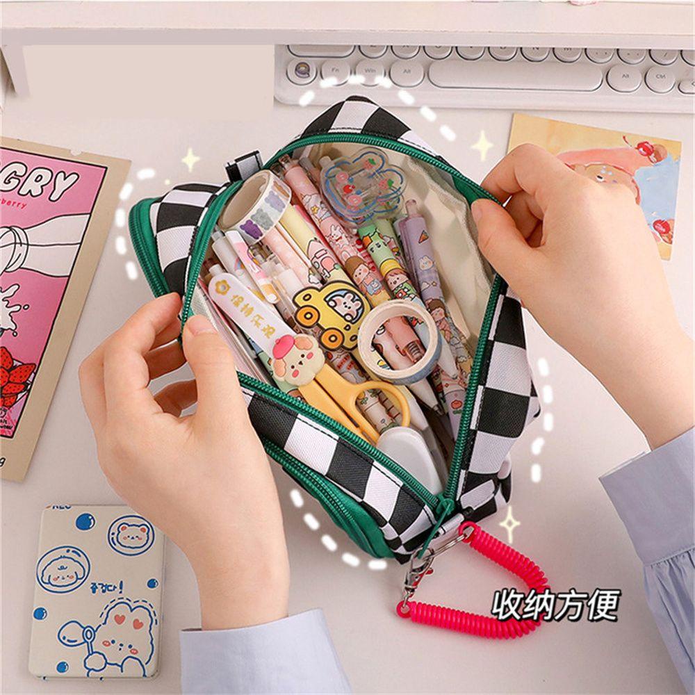 Bóp Viết Vải Canvas Cỡ Lớn In Họa Tiết Hoạt Hình Dễ Thương Cho Bạn Gái