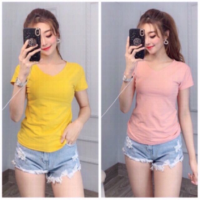 Áo phông nữ cổ tròn
