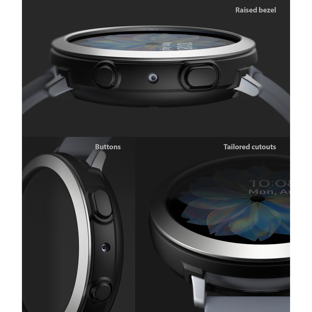Set ốp RINGKE Air Sports + viền bezel thời trang bảo vệ chống sốc cho đồng hồ thông minh Galaxy Watch Active 2 44mm