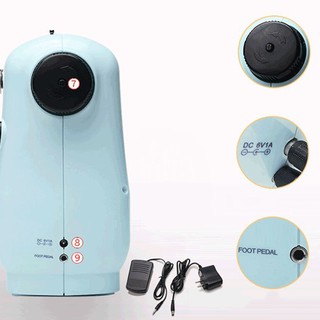 Máy may điện mini kèm bàn đạp chân