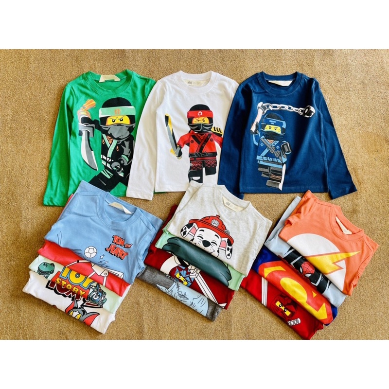 Set 3 áo H M bé trai dư xịn