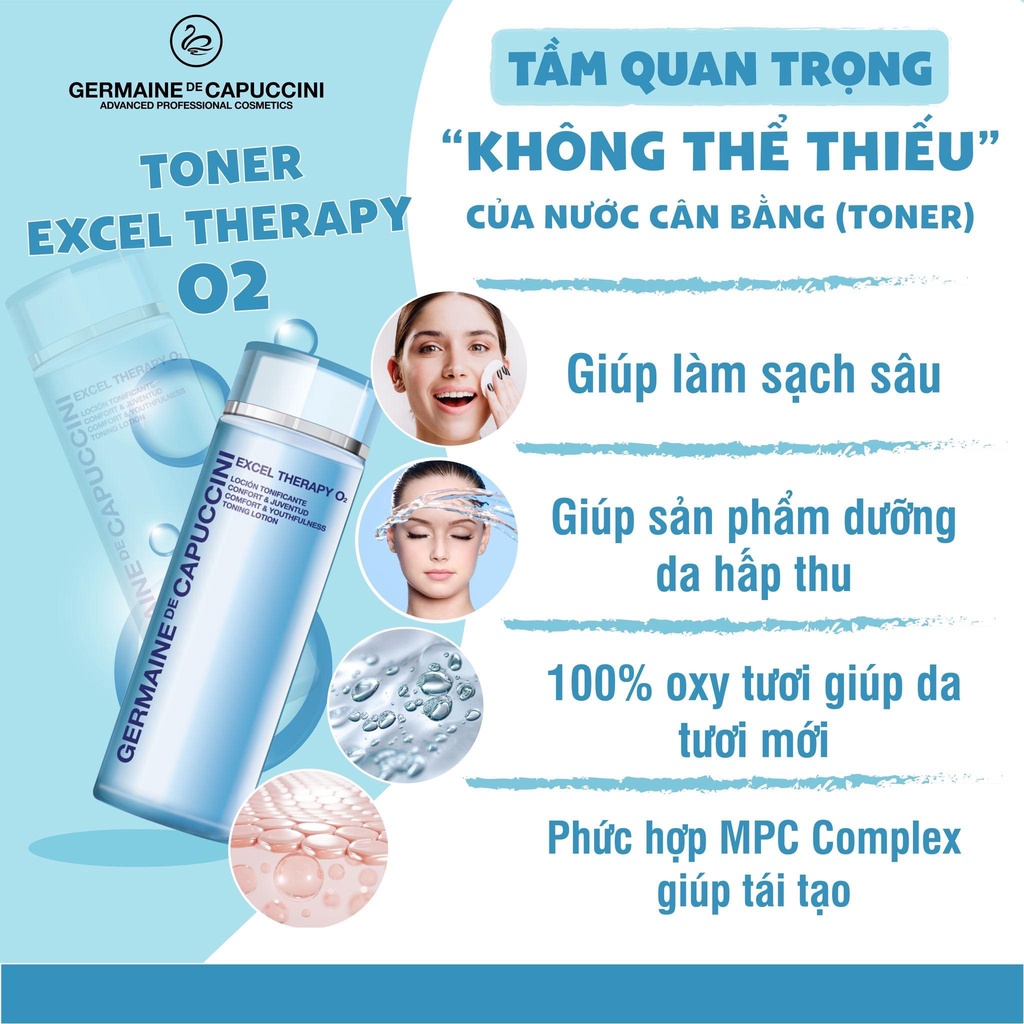 Toner Excel Therapy O2 Comfort Youthfulness Toning Lotion Germaine De Capuccini 200 ml