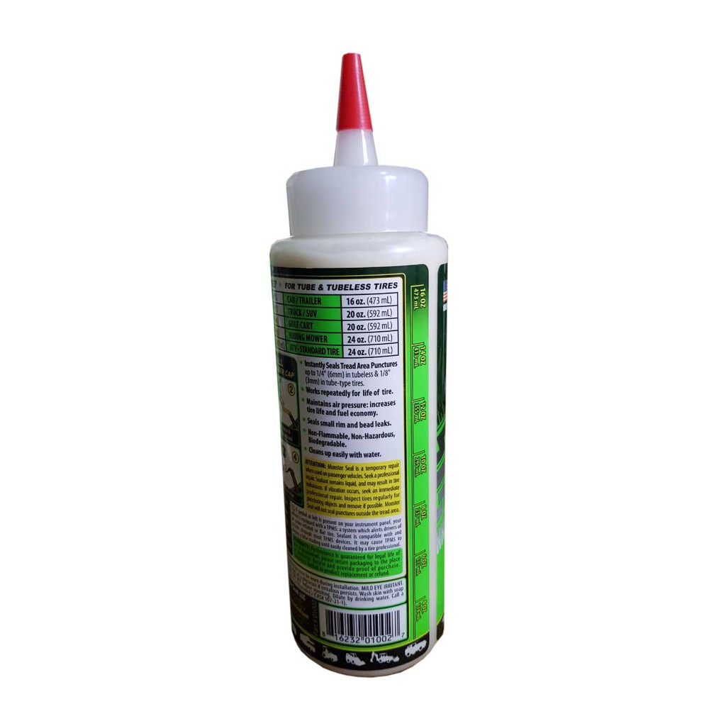 Keo tự vá Monster Seal Tire Sealant 0.23-0.47-0.95 L (8-16-32 oz)