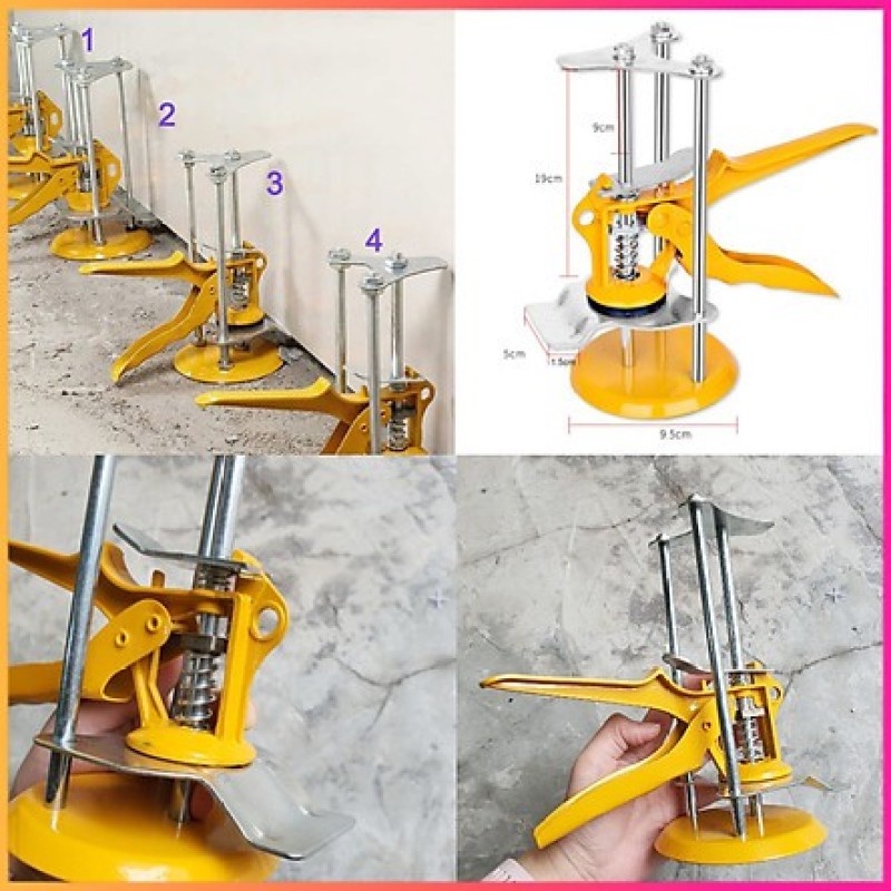 Con đội kích nâng gạch ốp lát tường điều chỉnh thăng bằng nhanh chóng chính xác bóp tay dễ dàng