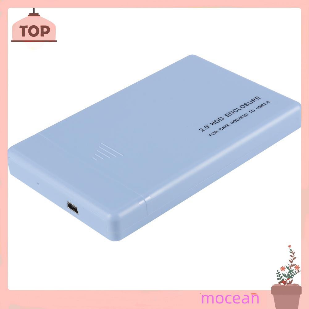 Mocean 2.5 Inch USB2.0 SATA Hard Disk Drive Box External HDD Enclosure Tool Free