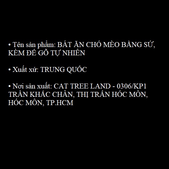BÁT ĂN CHÓ MÈO BẰNG SỨ, KÈM ĐẾ GỖ TỰ NHIÊN - KHAY ĐỰNG THỨC ĂN CHO THÚ CƯNG