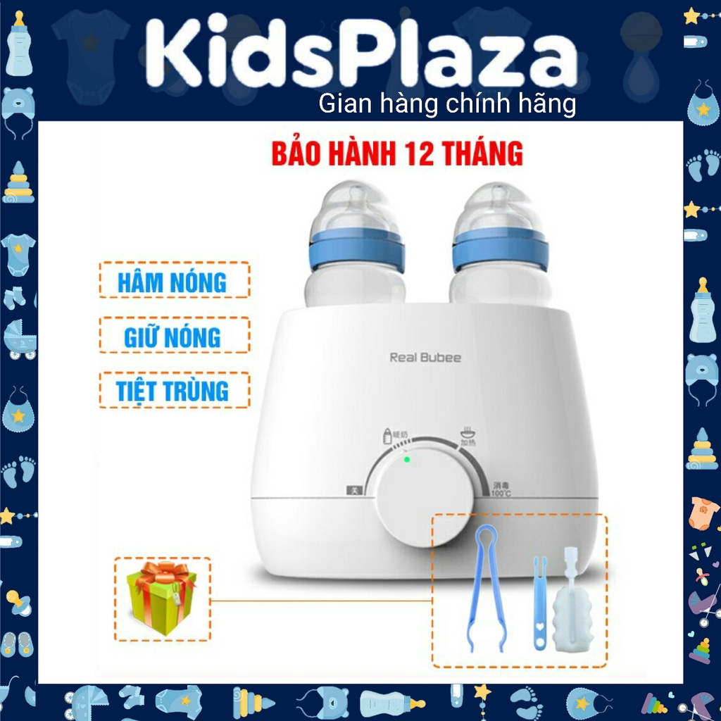 Máy Hâm Sữa Đôi Real Bubee - Hâm Sữa, Ủ Sữa Và Thức Ăn, Tiệt Trùng Bình Sữa - Bảo Hành 12 Tháng
